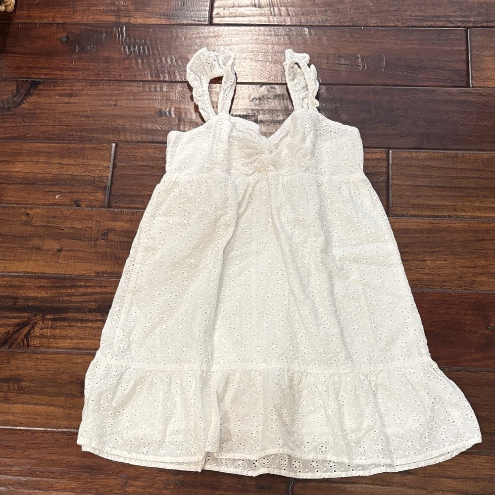 RSQ Cream Eyelet Casual Kids Dress